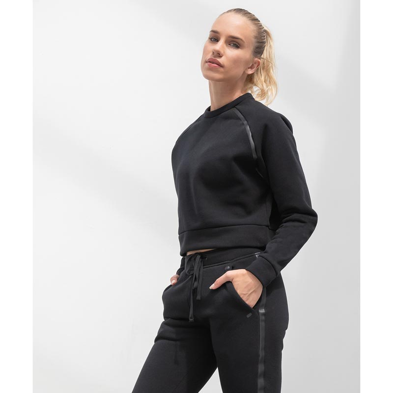 Women's cropped sweatshirt - Black XS